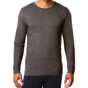 32 Degrees Weatherproof Long Sleeve Crewneck T-Shirt Heather Grey